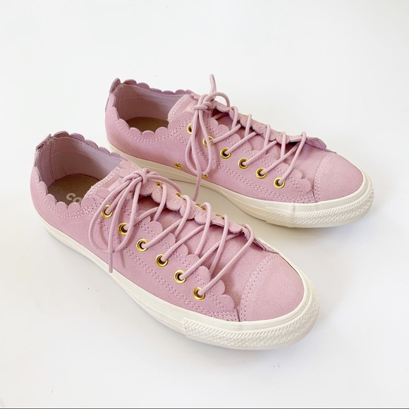 Converse Chuck Taylor All Star Pink Suede Sneakers - Picture 3 of 8